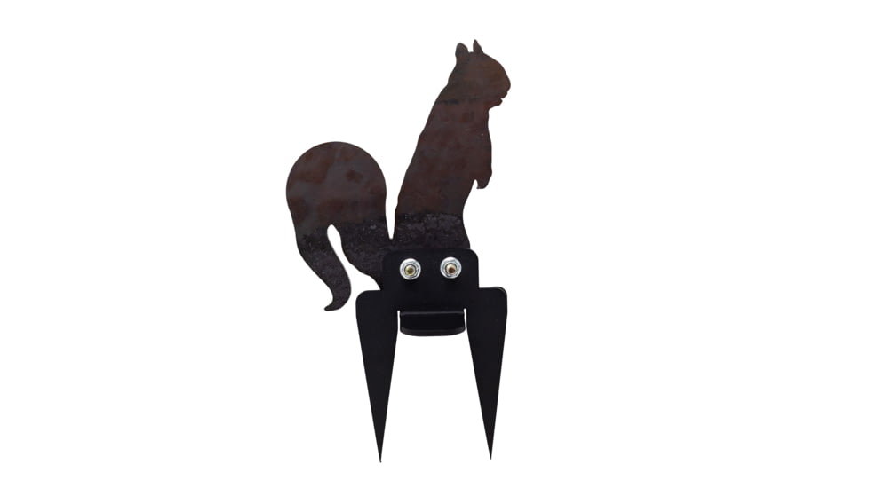 Double Tap Industries Rimfire Squirrel Ground Stake Popper Target, Raw/Black, PT-GS-SQ-RIM