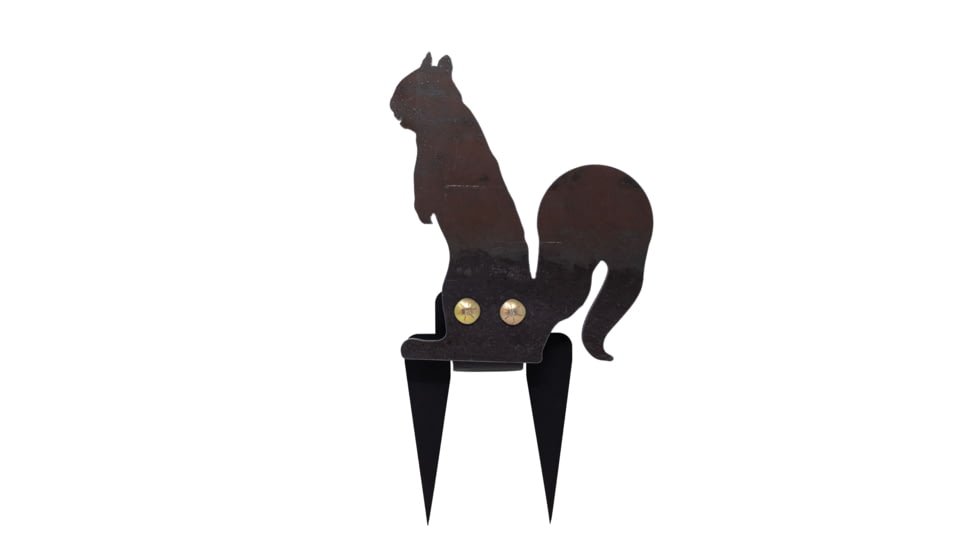Double Tap Industries Rimfire Squirrel Ground Stake Popper Target, Raw/Black, PT-GS-SQ-RIM