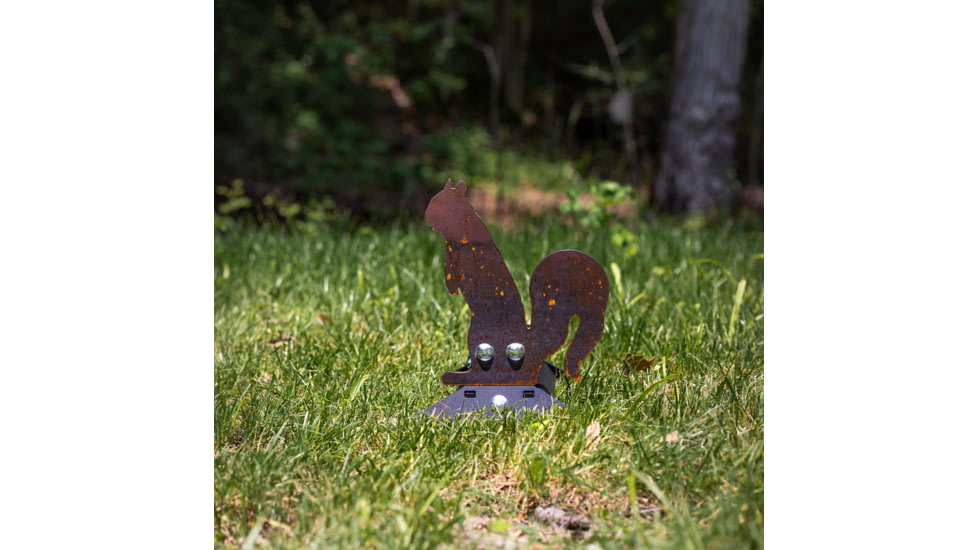 Double Tap Industries Rimfire Squirrel Spring Popper Target, Raw/Black, PT-SP-SQ-RIM