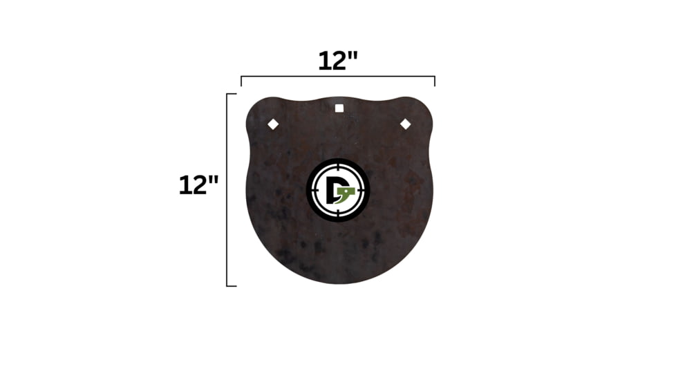 Double Tap Industries Rimfire Steel Gong Target, Raw, 12in, G1200-RIM