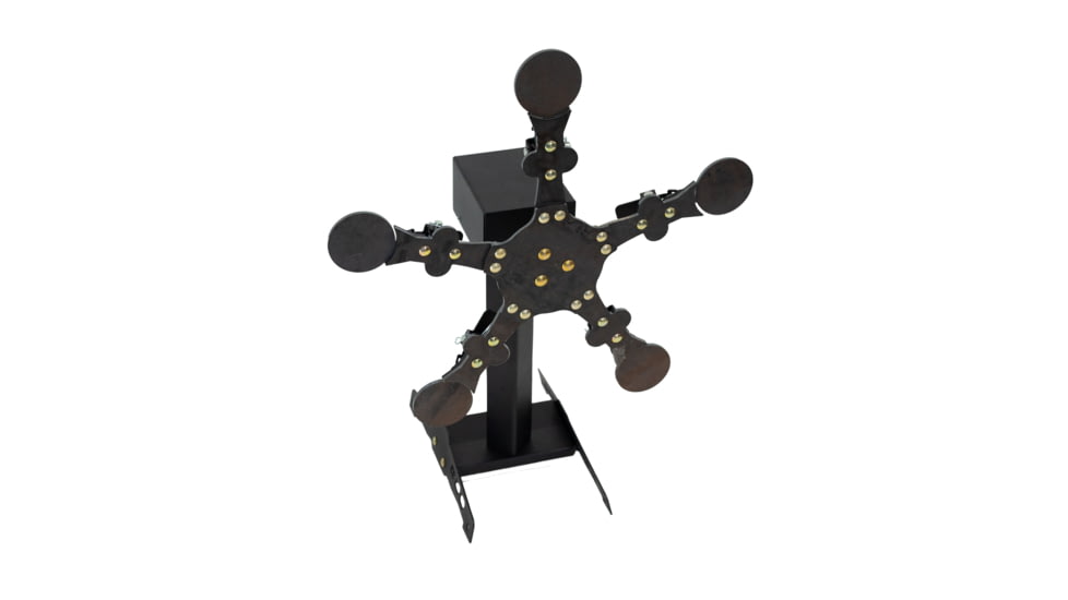 Double Tap Industries Rimfire Texas Star Target, Raw/Black, 5 Paddle, RT-TS-RIM