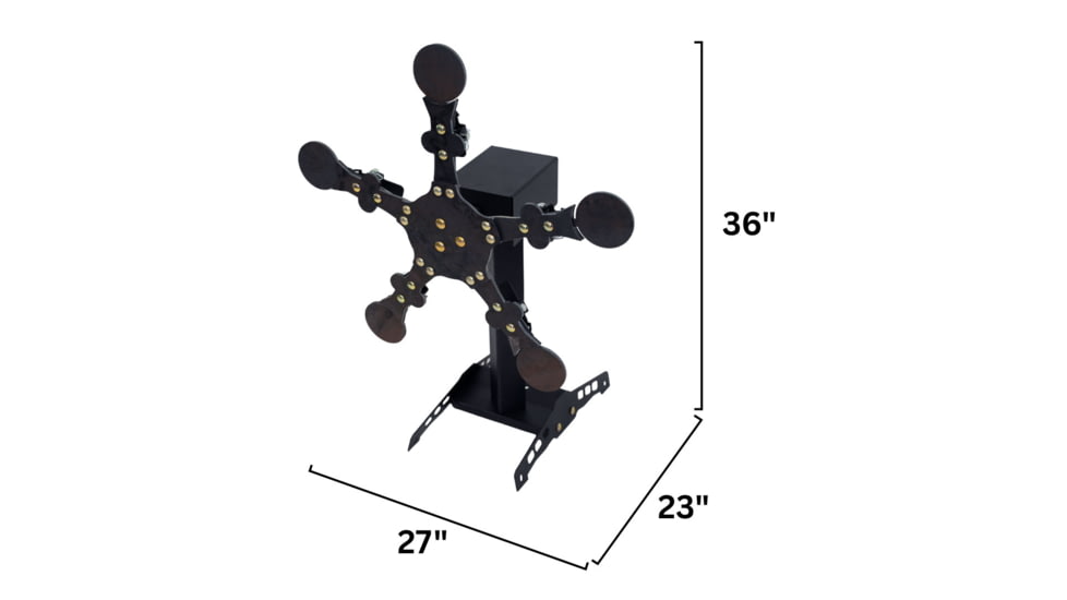 Double Tap Industries Rimfire Texas Star Target, Raw/Black, 5 Paddle, RT-TS-RIM