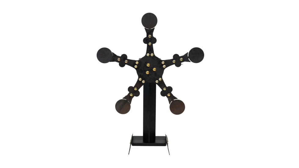 Double Tap Industries Rimfire Texas Star Target, Raw/Black, 5 Paddle, RT-TS-RIM