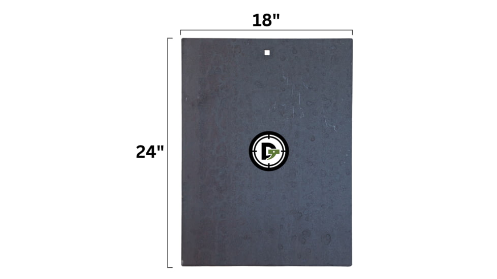 Double Tap Industries Steel Challenge 3/8in AR500 Steel Target, Raw, 18in x 24in, SC-18-24R