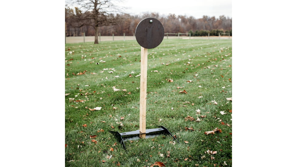 Double Tap Industries Steel Challenge Stage 1 - Five to Go Target w/H-Base Stands, Raw/Black, SC-5TG-HB