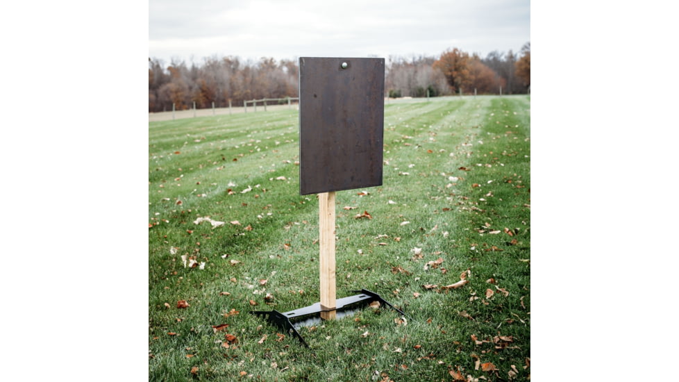 Double Tap Industries Steel Challenge Stage 4 - Outer Limits Target w/H-Base Stands, Raw/Black, SC-OL-HB