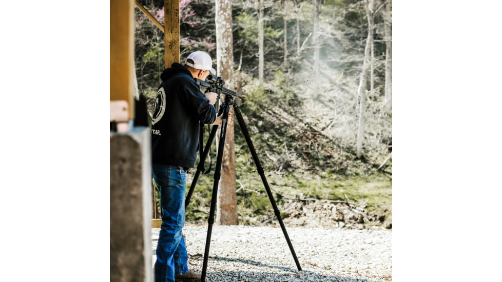 Double Tap Industries Stronghold Aluminum Shooting Tripod w/Ball Head, Black, TRI-A-002BH