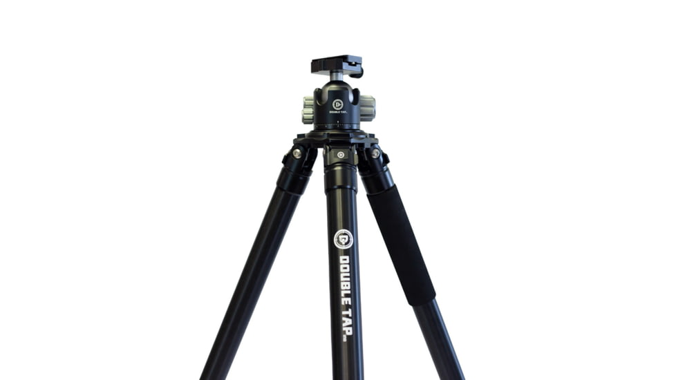 Double Tap Industries Stronghold Aluminum Shooting Tripod w/Ball Head, Black, TRI-A-002BH