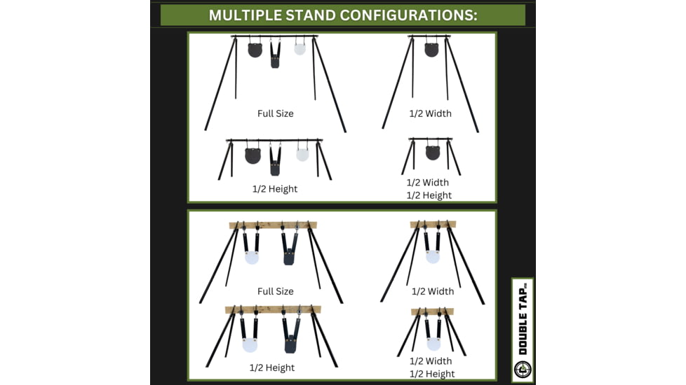 Double Tap Industries Target Stand Quick Leg Kit, Black, TS-CK-QBL