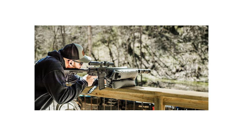 Double Tap Industries Unfilled H-Channel Shooting Bag Rest, Grey/Black, SB-C-001