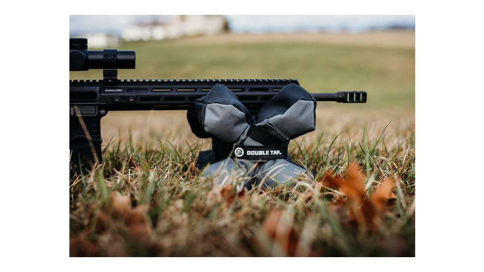 Double Tap Industries Unfilled Multi-Position Shooting Bag Rest, Grey/Black, SB-MP-001