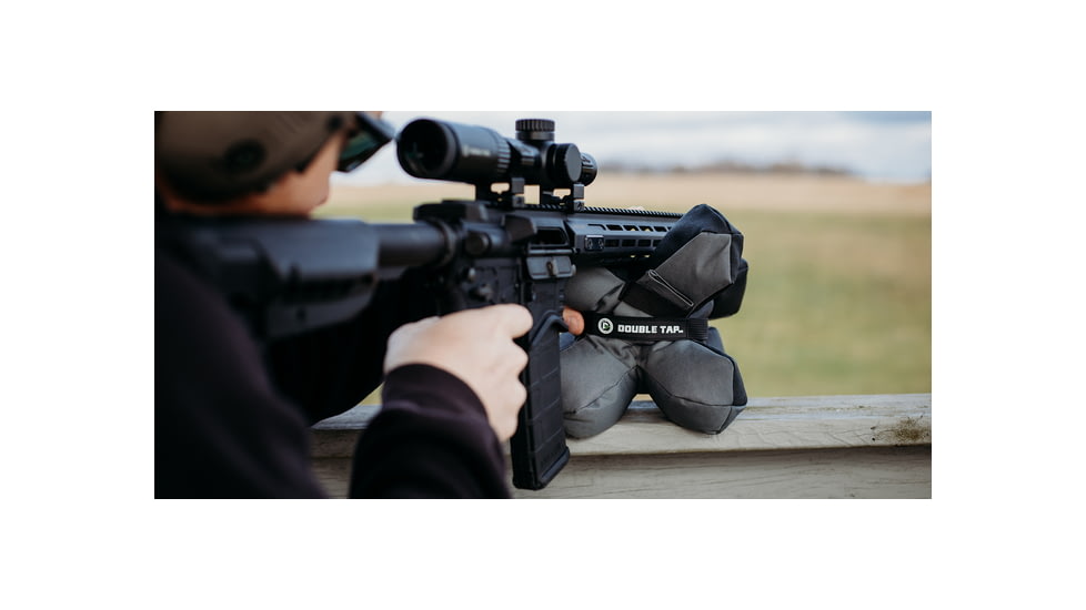 Double Tap Industries Unfilled Multi-Position Shooting Bag Rest, Grey/Black, SB-MP-001