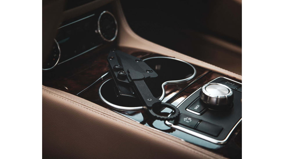 DoubleStar Ahab-X Fixed Knife, 3in, SK5, Black Coarse G10, Black, DSKI101