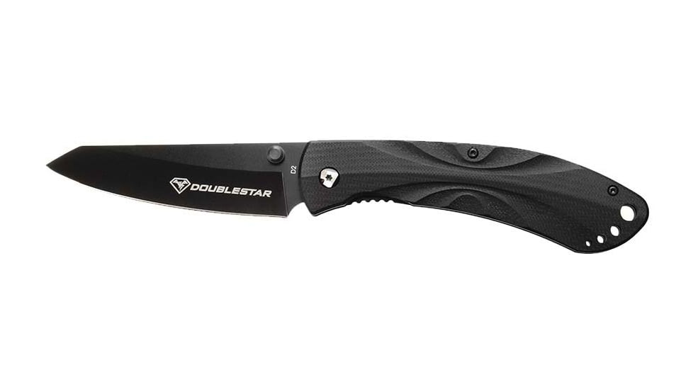 DoubleStar DSC Brimstone Black Blade/G10 Folding Knife, Black Blade and Handle, DSKI100-BLK