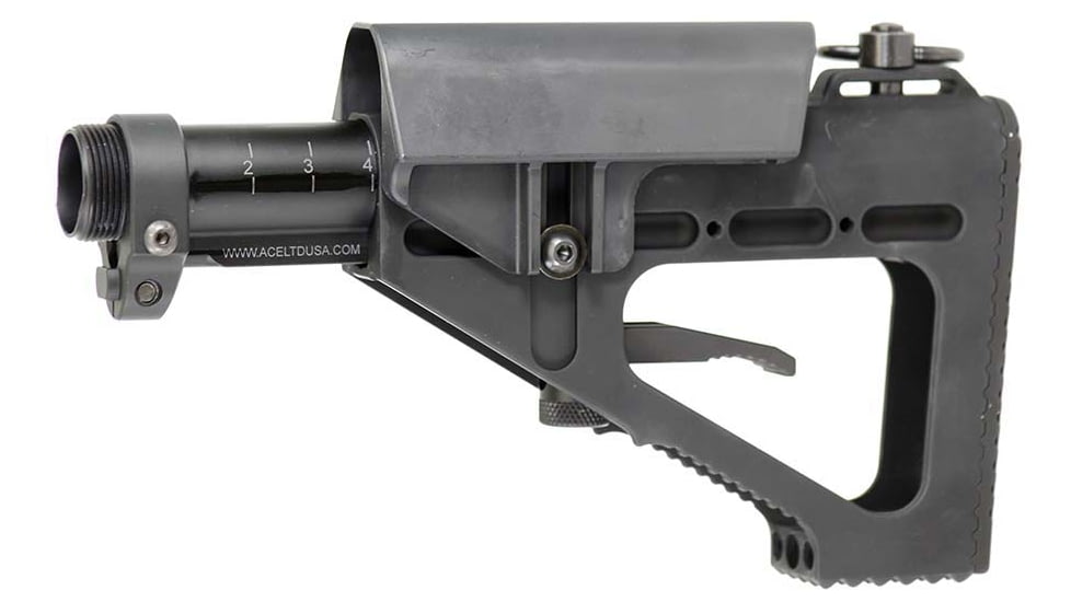 DoubleStar Hammer Buttstock-M4 7-Position Mil-Spec Buffer Tube for AR-15 w/Strike Buttplate, Black, A126A