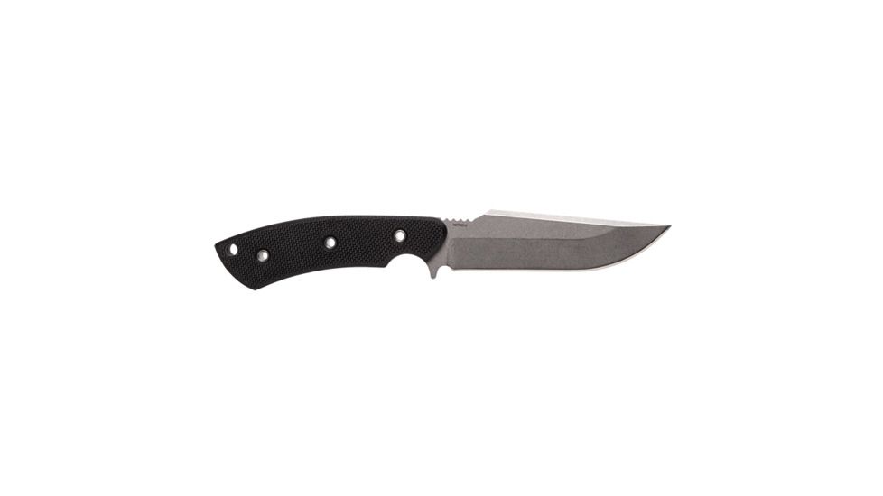 DoubleStar Lite Fighter Knife, 9.5 inches, .187in Nitro-V Stainless Steel, Fixed Blade, .187in Thick Coarse Textured G10 Handle, Black, DSK105