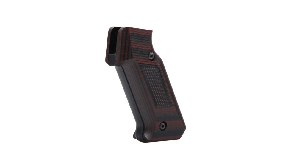 DoubleStar Stronghold Pistol Grip w/G10 Panels, Hard Coat Anodized, Red/Black, DS513-RED
