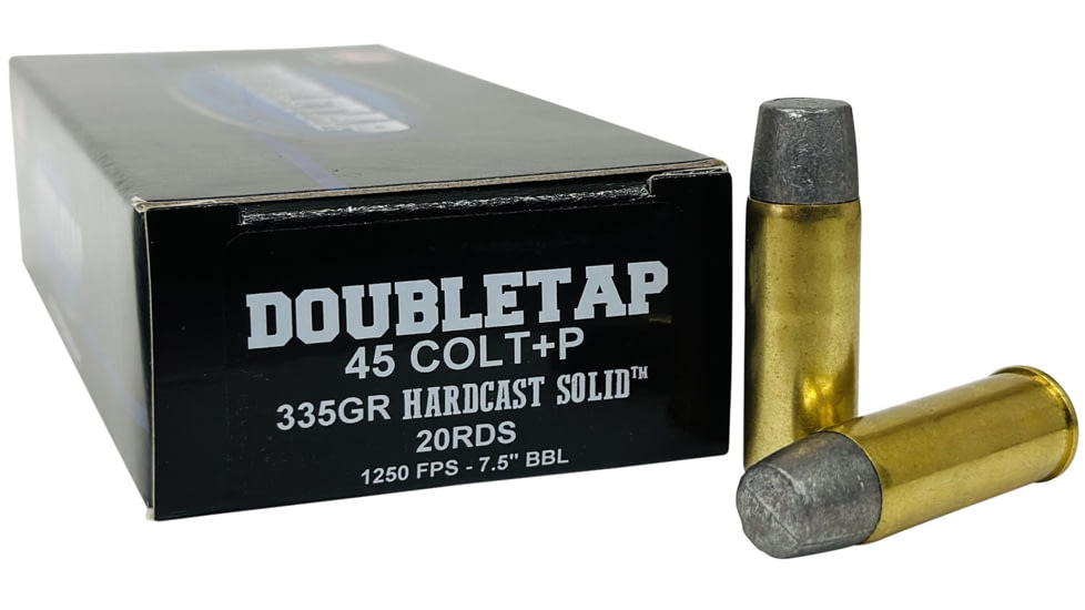 Doubletap Ammunition .45 Colt +P 335 grain Hard Cast Solid Pistol Ammo, 20 Rounds, 45P335HC