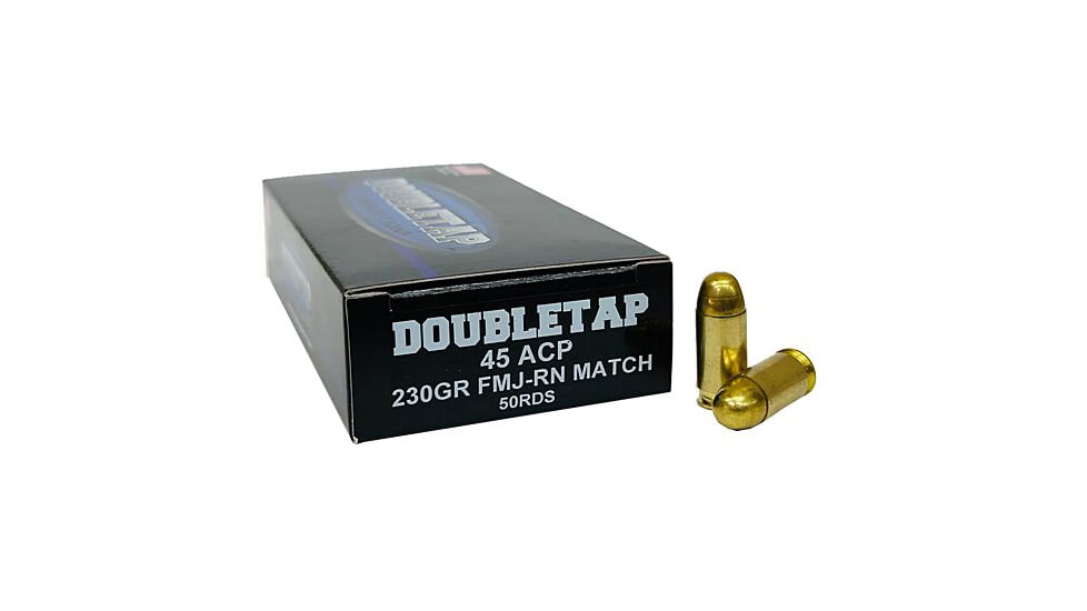 Doubletap Ammunition Doubletap 45acp 230gr Fmj-rn Match 50rd 20bx/cs