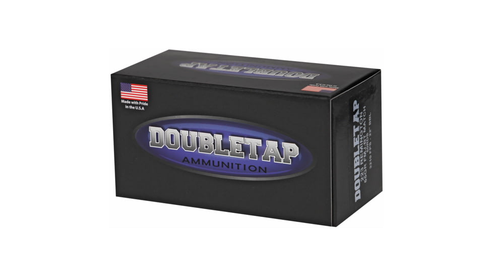 Doubletap Ammunition Target .223 Remington, 55 grain, Full Metal Jacket Boat Tail, 50 Rounds Rifle Ammo, 223R55T50