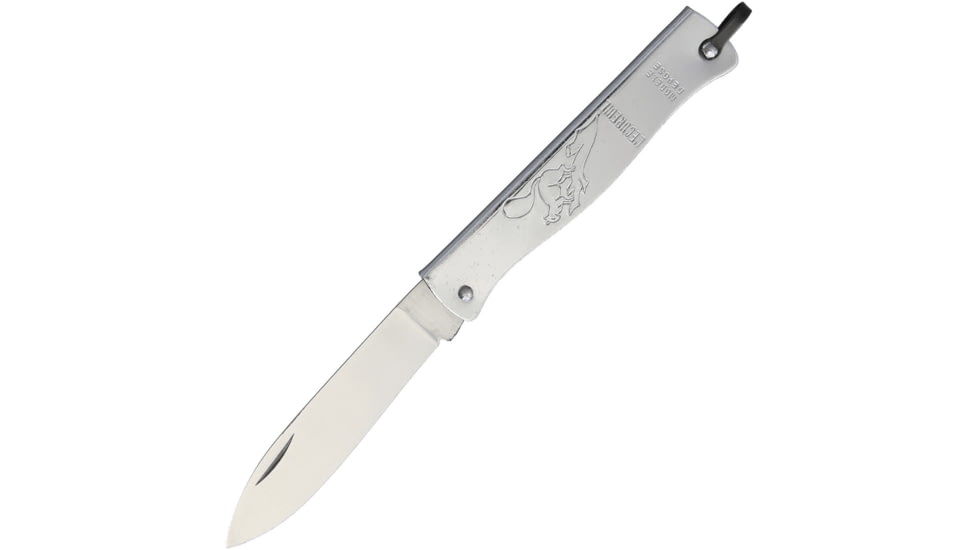 Douk-Douk Squirrel Folder Folding Knife, 2.5 satin finish carbon steel blade, Folded steel handle with squirrel artwork, 840PM