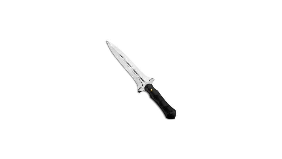 Down Under Knives Down Under Knives Death Adder Dagger Knife Fixed Blade 6" Polished, Black, 440, adult, BHQ-16193