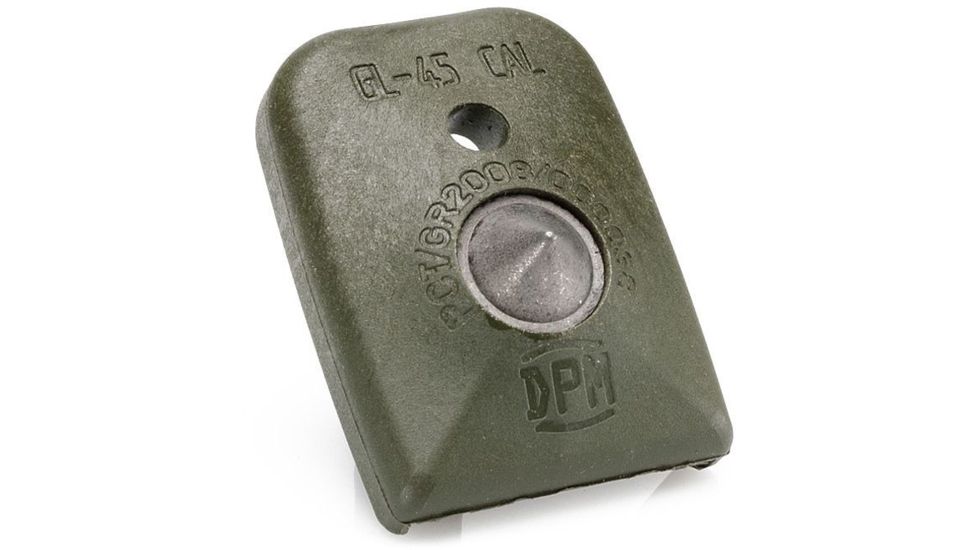 DPM Glock 21/30/37/38/39 .45 Auto/.45 G.A.P. Magazine Floorplate/Glass Breaker, Olive Green, MFPG-GL/2