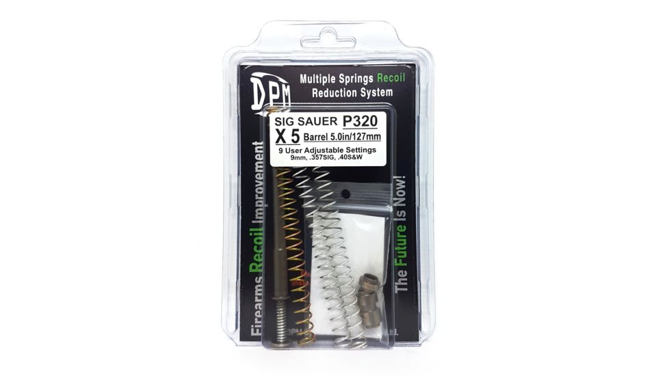 DPM Recoil Reduction System for Sig Sauer P320 X5 Barrel, 5.0in/127mm, 9 User Adjustable Settings, 9mm/.357SIG/.40SW, MS-SI/16