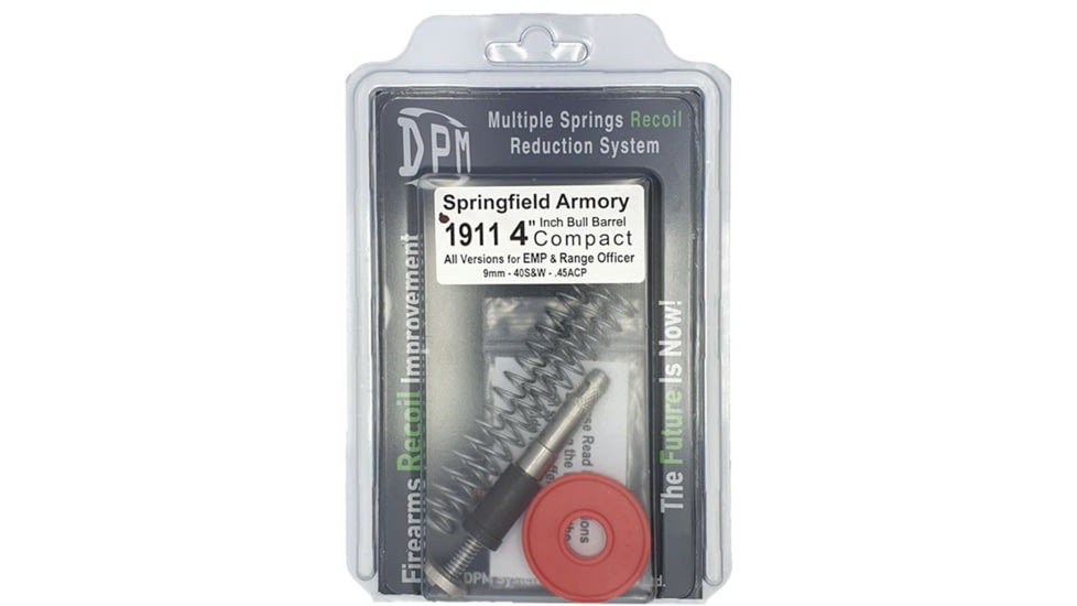 DPM Recoil Rod Reducer System for Springfield 1911 4in Compact Barrel, EMP and Range Officer, 9mm/40SW/.45ACP, MS-SPR/12
