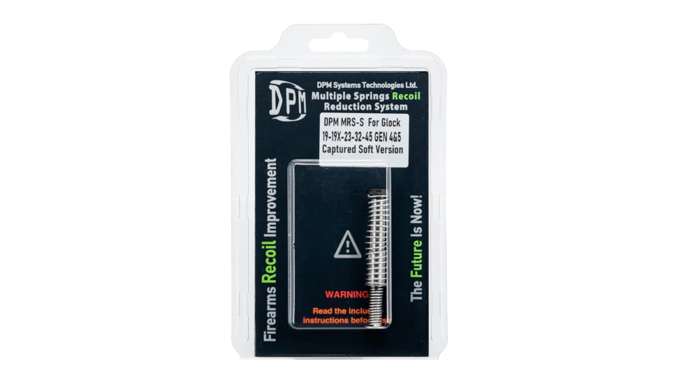 DPM Soft Version f/Compensated &amp; Silencers Modifications Gens 4-5 Mechanical Recoil System, Glock 19/19X/25/32/45/47, Stainless, MS/GL19SV