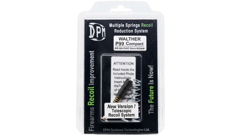 DPM Telescopic Upgraded Recoil Spring, Walther P99 Compact AS/QA/DAO, Black Oxide, TRS-WA/3