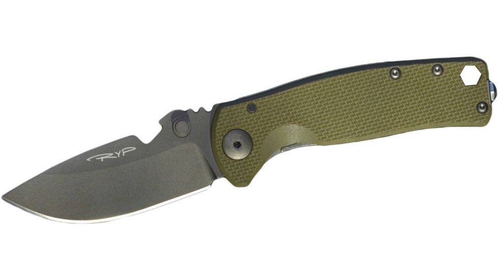 DPx Gear DPx HEST/F Urban Folding Knife, 2.9in, CPM 154, G-10, OD green and ghost grey, DPHSF060