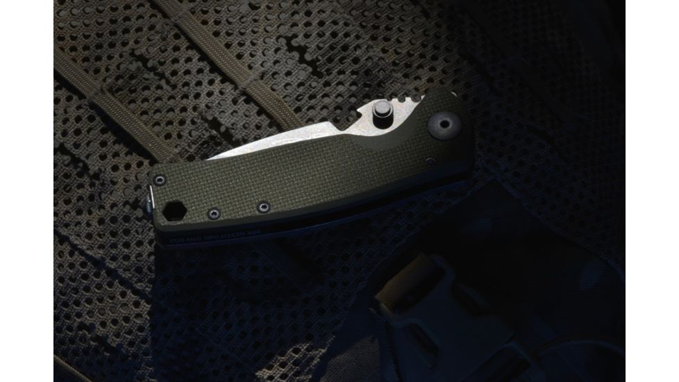 DPx Gear DPx HEST/F Urban Folding Knife, 2.9in, CPM 154, G-10, OD green and ghost grey, DPHSF060