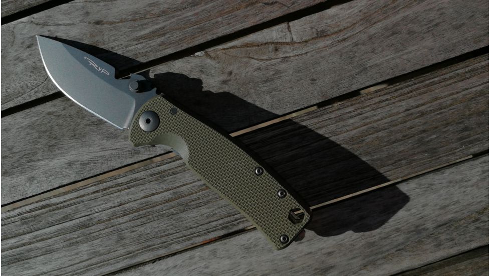 DPx Gear DPx HEST/F Urban Folding Knife, 2.9in, CPM 154, G-10, OD green and ghost grey, DPHSF060