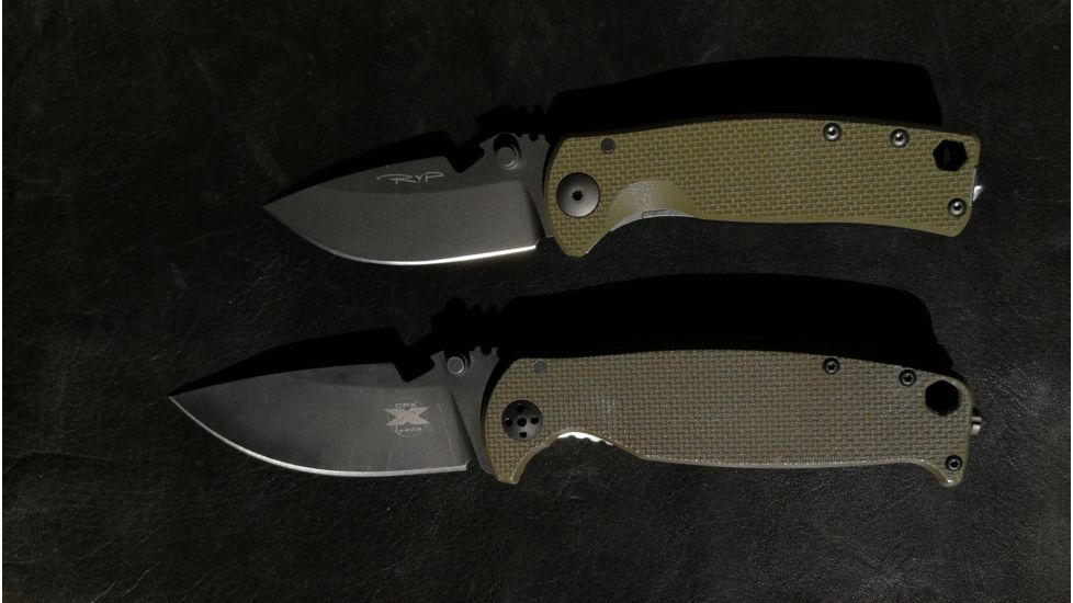 DPx Gear DPx HEST/F Urban Folding Knife, 2.9in, CPM 154, G-10, OD green and ghost grey, DPHSF060