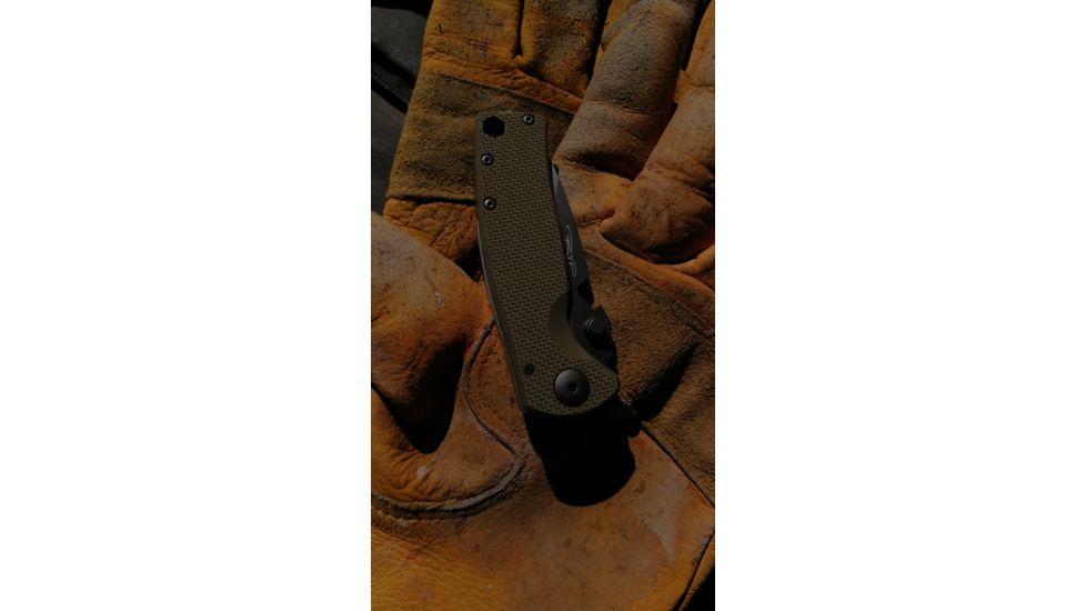 DPx Gear DPx HEST/F Urban Folding Knife, 2.9in, CPM 154, G-10, OD green and ghost grey, DPHSF060