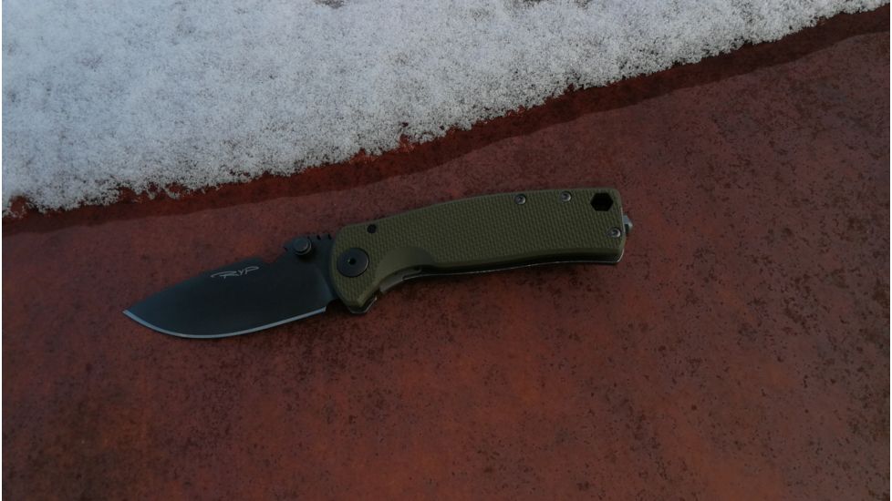 DPx Gear DPx HEST/F Urban Folding Knife, 2.9in, CPM 154, G-10, OD green and ghost grey, DPHSF060