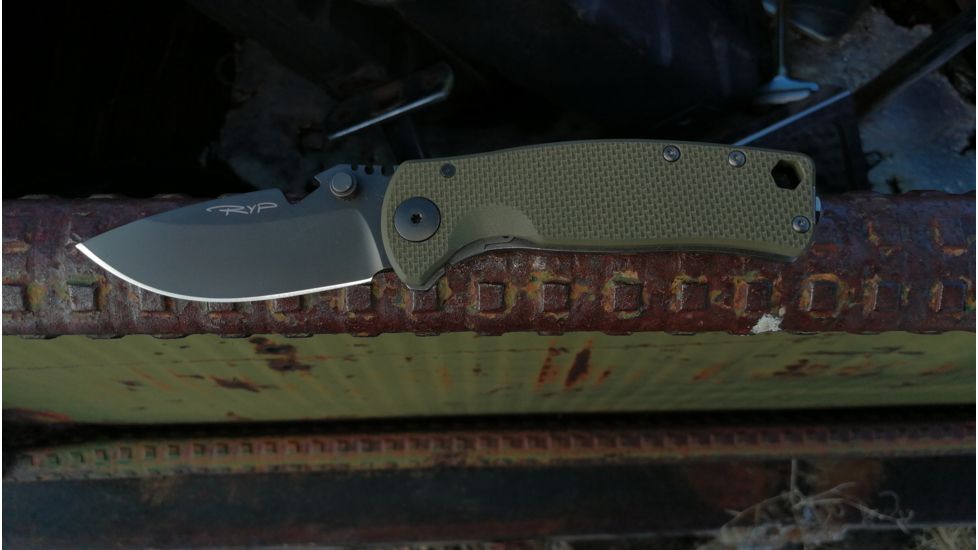DPx Gear DPx HEST/F Urban Folding Knife, 2.9in, CPM 154, G-10, OD green and ghost grey, DPHSF060