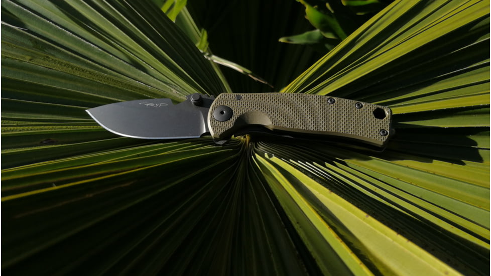 DPx Gear DPx HEST/F Urban Folding Knife, 2.9in, CPM 154, G-10, OD green and ghost grey, DPHSF060