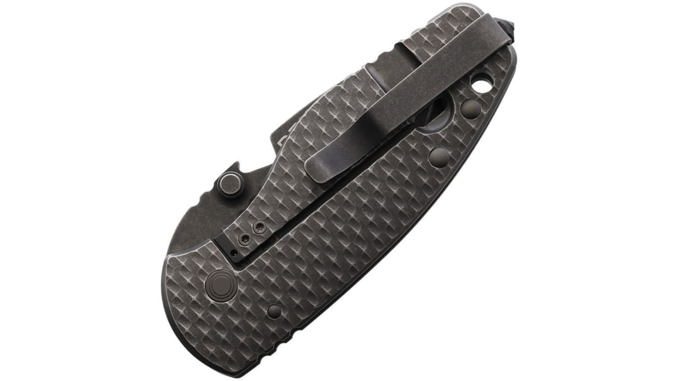 DPx Gear Heat Framelock Folding Knife, 3in, Bohler M390 Stainless Steel, Drop Point, Platinum Gray 3D Titanium, Gray, HTF020