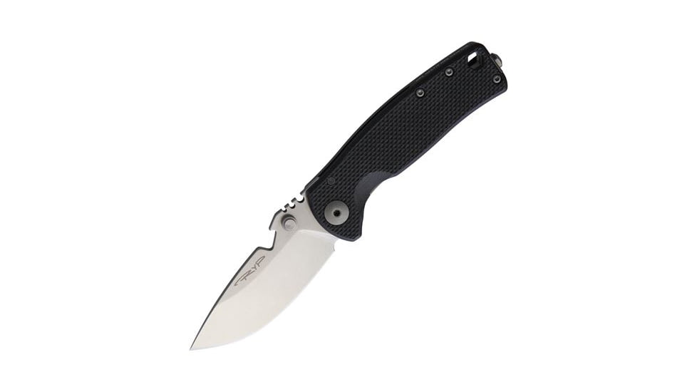 DPx Gear HEST Urban MilSpec Framelock Folding Knife, 2.75in Tumbled Finish Cpm-154 SS Blade, Black Textured G10 Handle With Titanium Coated Titanium Back Handle, DPHSF062