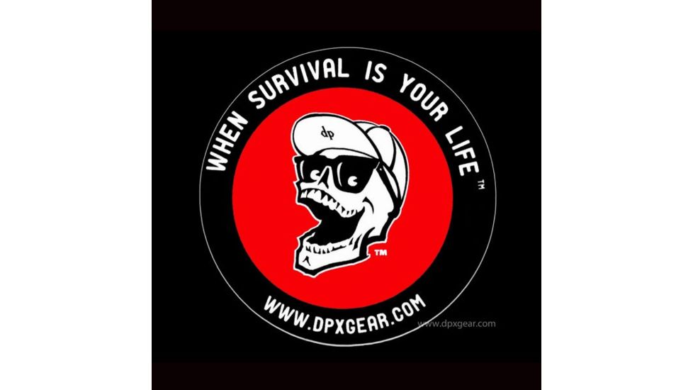DPx Gear Logo Insignia, Black and Red, Mr. DP Slogan Sticker DPLSS005