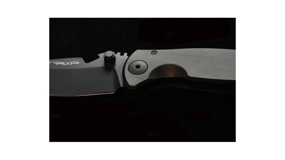 DPx Gear Urban Night Rider Folding Knive, CPM S35VN 2.9in Matte Black Blade, 6Al4v Titanium Handle, DPHSF035