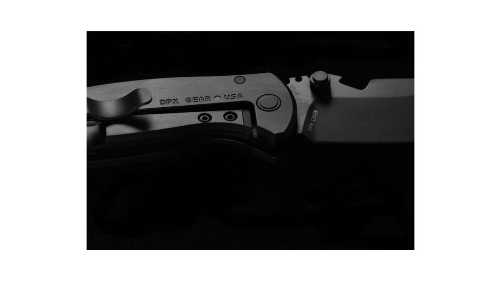 DPx Gear Urban Night Rider Folding Knive, CPM S35VN 2.9in Matte Black Blade, 6Al4v Titanium Handle, DPHSF035