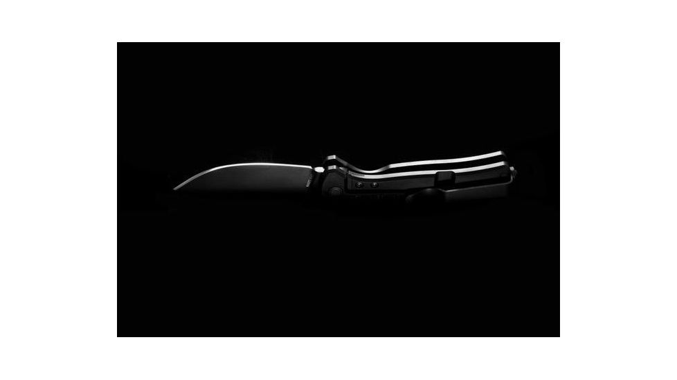 DPx Gear Urban Night Rider Folding Knive, CPM S35VN 2.9in Matte Black Blade, 6Al4v Titanium Handle, DPHSF035