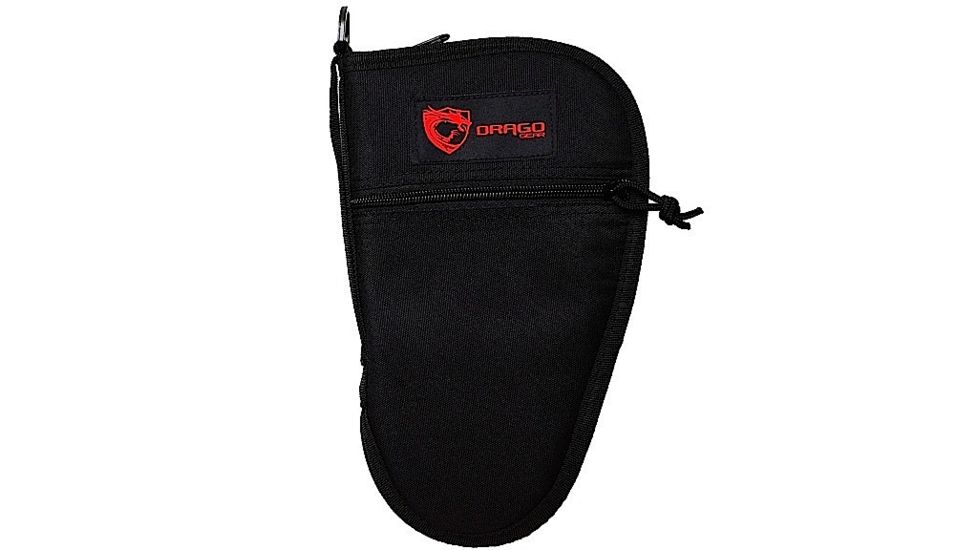Drago Gear Handgun Case 11.5in, 600 Denier Polyester, Black, 12312BL