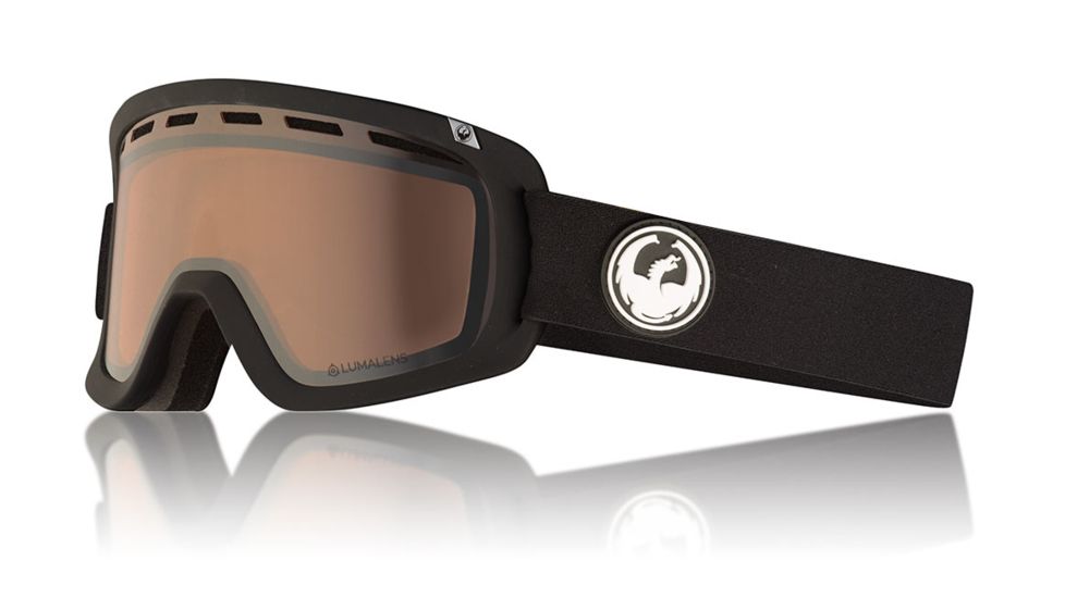 Dragon D1 OTG Goggles, Black/LumaLens Silver, One Size 338486032353