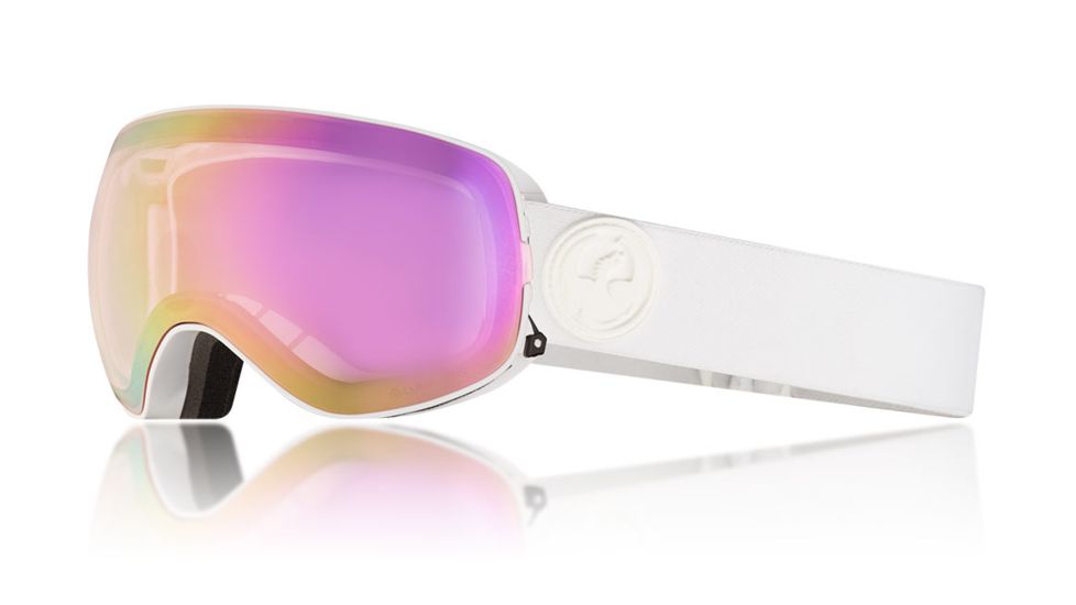 Dragon X2s Goggles, White Out/LumaLens Pink Ion, with Bonus LumaLens Dark Smoke, One Size 307867230195