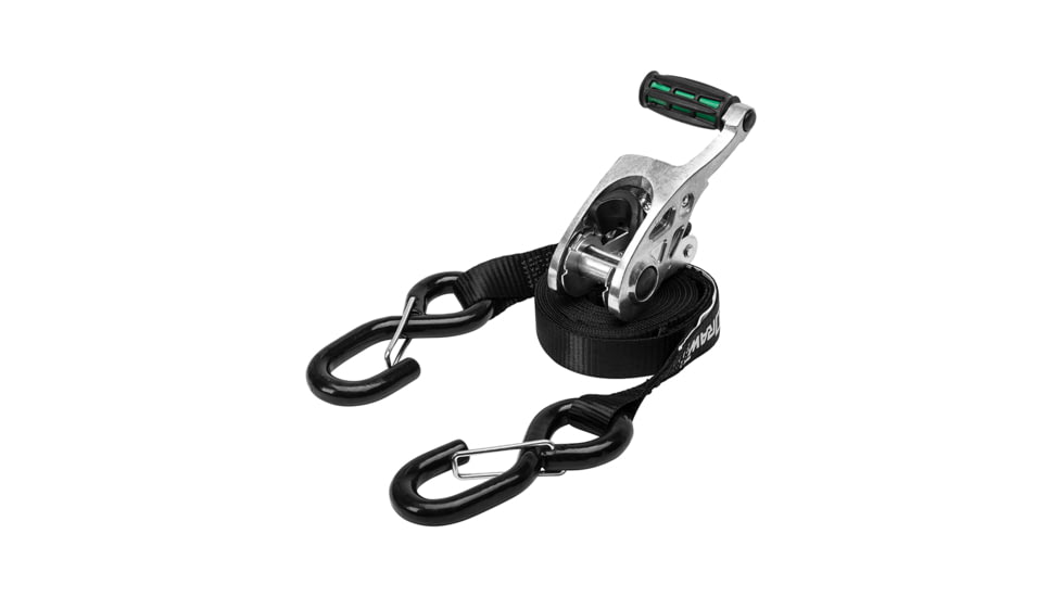 Draw-Tite Heavy Duty Ratchet Tie-Down 1" Webbing w/Grip Handle &amp; Secure Hooks - 2-Pack 76050