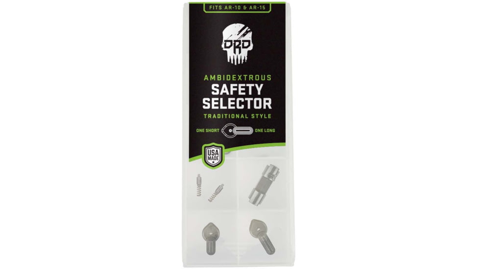 DRD Tactical Traditional Ambi Safety Selector, AR15/AR10, Black, DFG-AMBI-SS-T